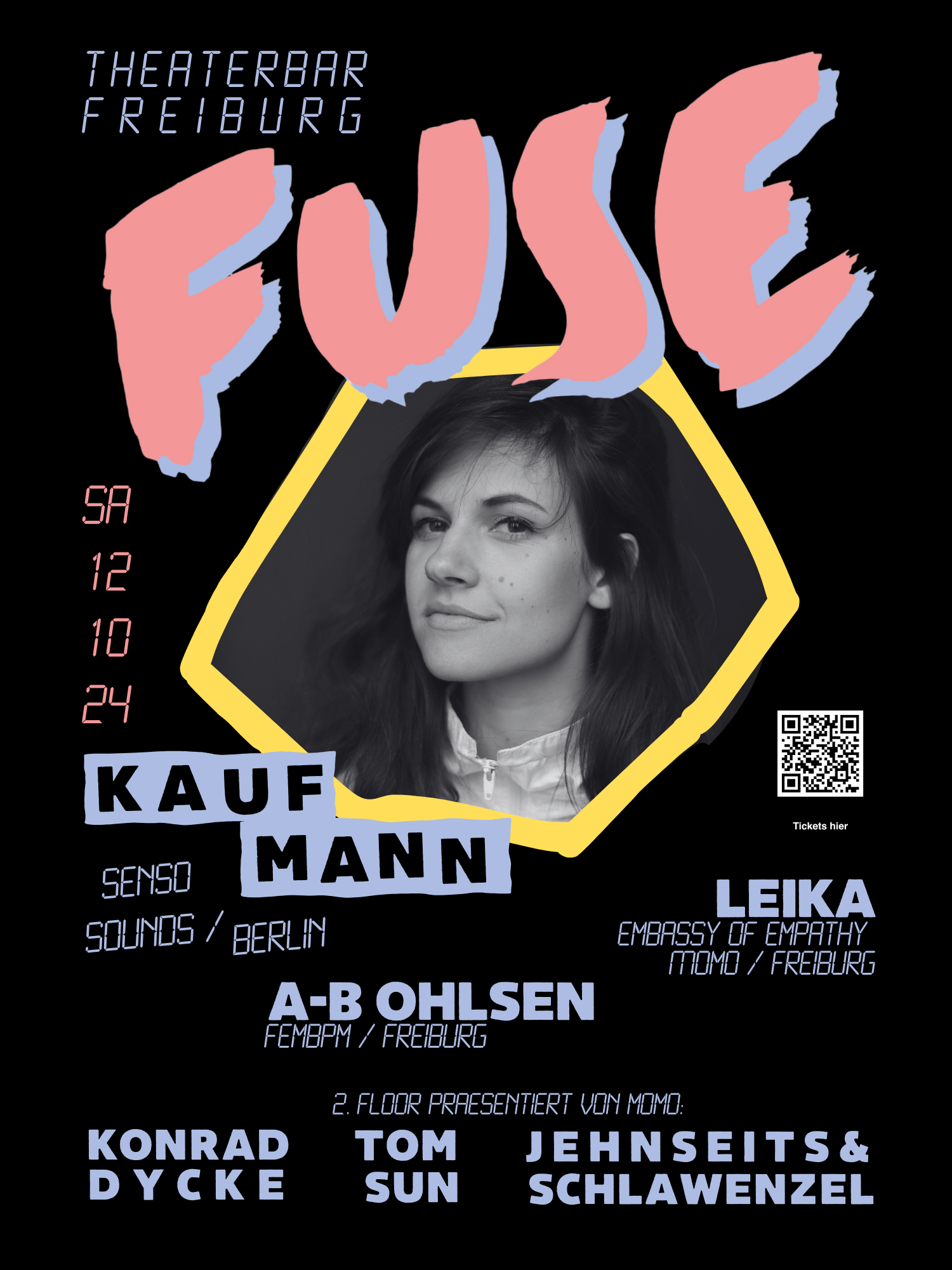Veranstaltungsbild für RESTKARTEN AN DER ABENDKASSE // FUSE  Freiburg w./  KAUFMANN (Senso Sounds/StilvorTalent/Berlin)